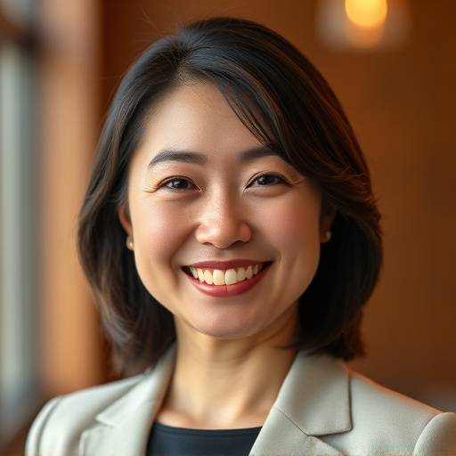 Portrait of Kiyomi Tanaka, lead designer at Seiketsu Kitchens, smiling warmly.