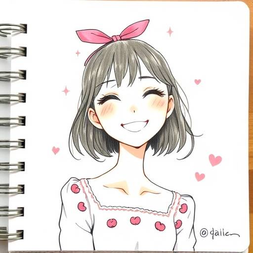 Portrait of Sakura Yamamoto, a junior designer at Seiketsu Kitchens, smiling with a design sketchbook in her hand.